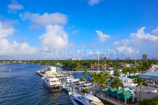 Fort lauderdale fiume Florida USA spiaggia cielo Foto d'archivio © lunamarina