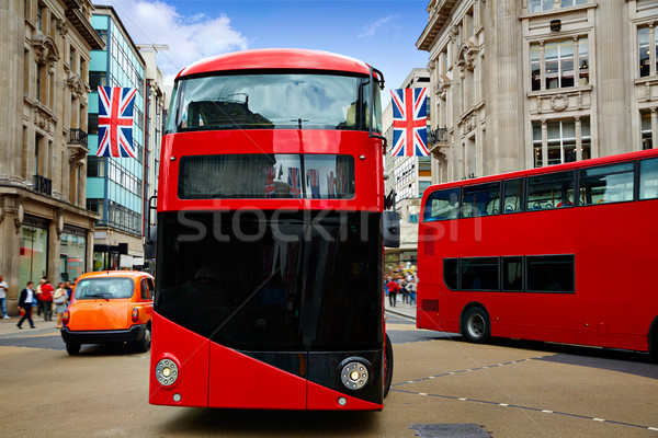 Londen bus oxford straat westminster gebouw Stockfoto © lunamarina