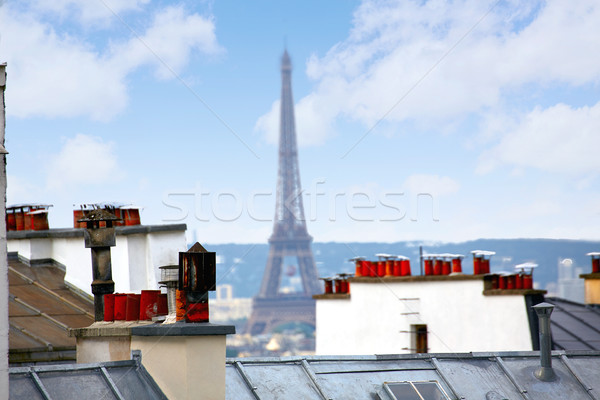 パリ スカイライン モンマルトル フランス 建物 ストックフォト © lunamarina