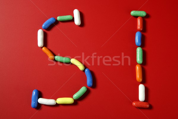 Candy colorful sweets with letter shapes  Stock photo © lunamarina