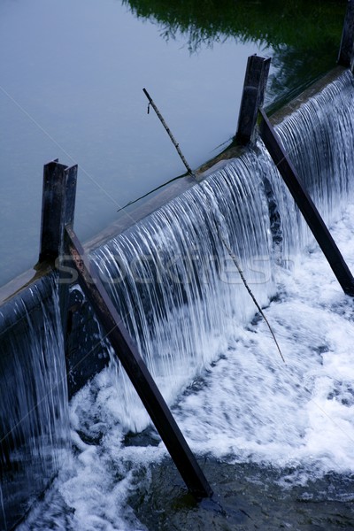 Blue litter river waterfall detail vertical Stock photo © lunamarina
