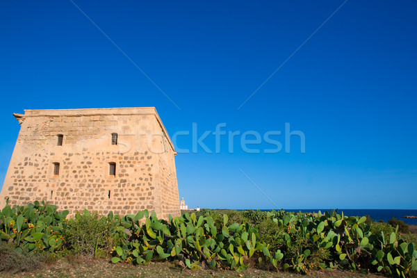 Tabarca island tower Torre de San Jose castle Alicante Stock photo © lunamarina