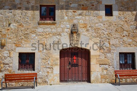 Hecho valley village stone streets in Pyrenees Stock photo © lunamarina