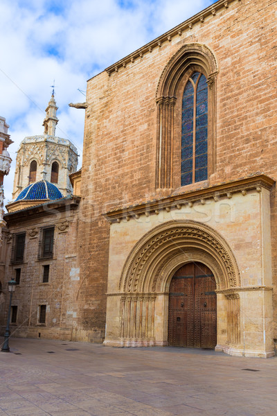 Valencia Romanesque Palau door of Cathedral Spain Stock photo © lunamarina