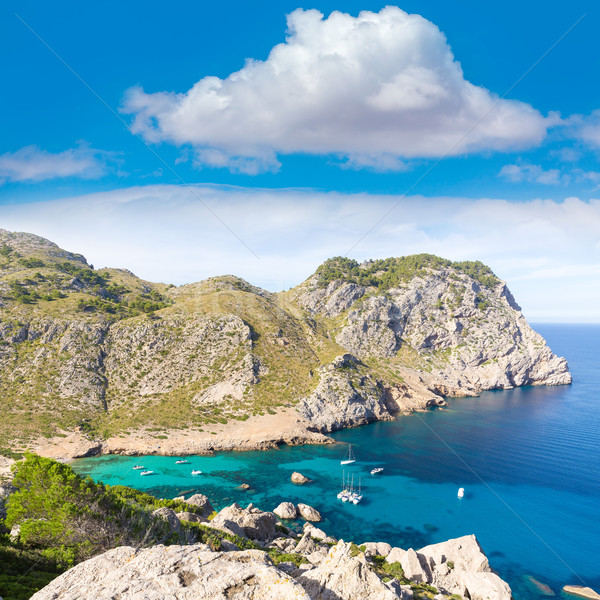 Majorca Cala Figuera beach of Formentor Mallorca Stock photo © lunamarina