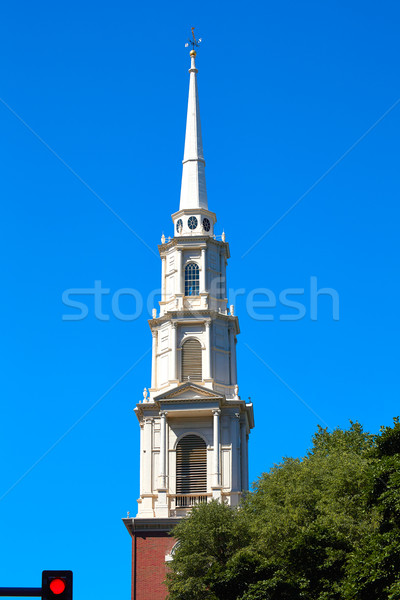 Boston Park Street Church in Massachusetts Stock photo © lunamarina