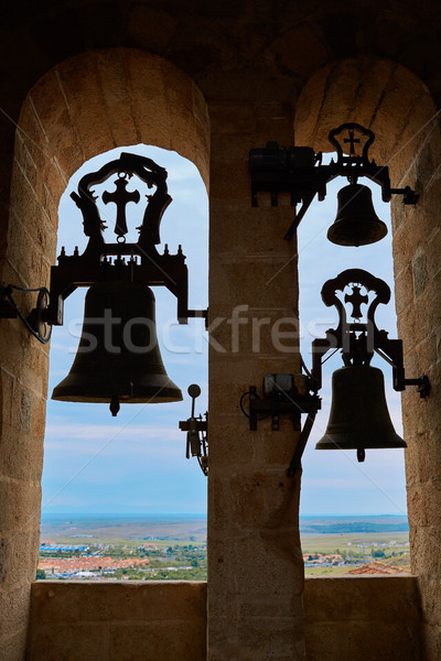 Concatedral de Santamaria Belfry bell Caceres Stock photo © lunamarina
