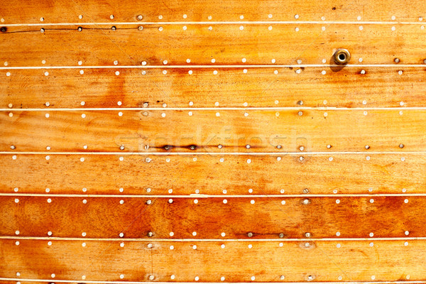 boat wooden hull texture detail with caulking putty Stock photo © lunamarina