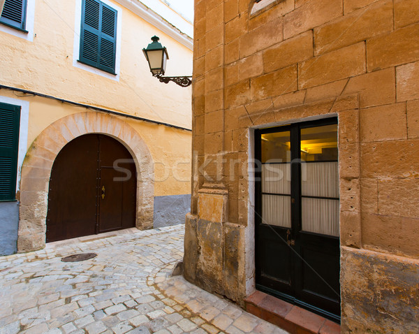 Menorca Ciutadella historical downtown at Balearics Stock photo © lunamarina
