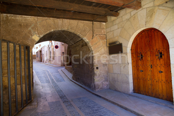 Mora de Rubielos in Teruel Aragon stonewall village Stock photo © lunamarina