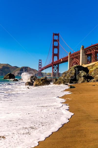 San Francisco Golden Gate Bridge strand Californië USA hemel Stockfoto © lunamarina
