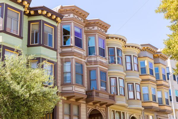 Stockfoto: San · Francisco · huizen · Californië · Washington · vierkante · USA