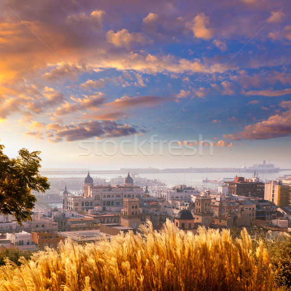 Foto stock: Paisaje · urbano · horizonte · mediterráneo · mar · comunidad · España