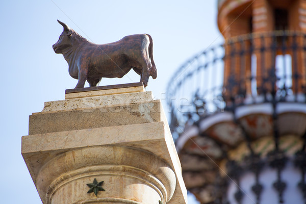 Aragon Teruel El Torico statue Plaza Carlos Castel Spain Stock photo © lunamarina