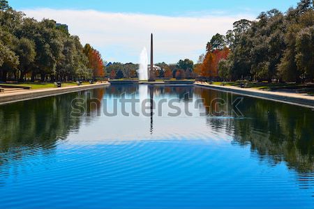Houston Hermann park Pioneer memorial obelisk Stock photo © lunamarina