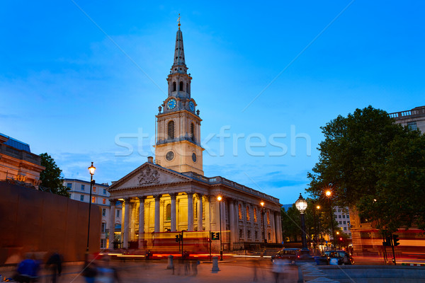 London Trafalgar Square St Martin church Stock photo © lunamarina