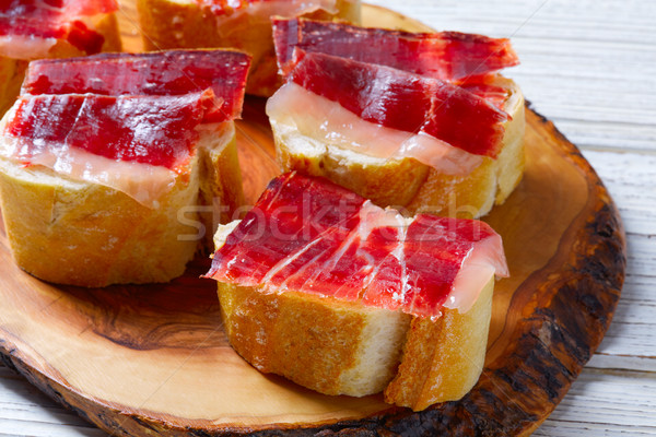 iberian ham from Spain tapas pinchos Stock photo © lunamarina