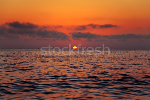 Mediterranean sea sunrise sunset with sun Stock photo © lunamarina