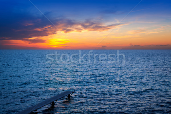 Balearic Formentera island sunset in Mediterranean Stock photo © lunamarina