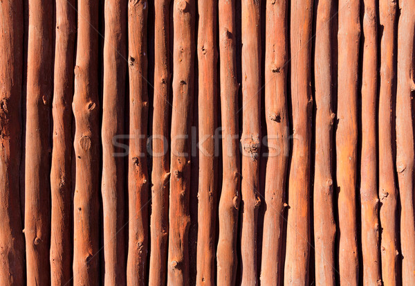 Mediterranean wooden trunks wall texture Stock photo © lunamarina