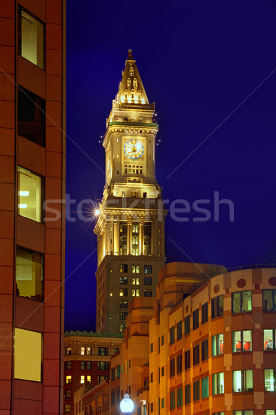 Boston Clock tower Custom House Massachusetts Stock photo © lunamarina
