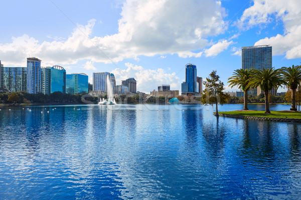 Stockfoto: Orlando · skyline · meer · Florida · USA · palmbomen