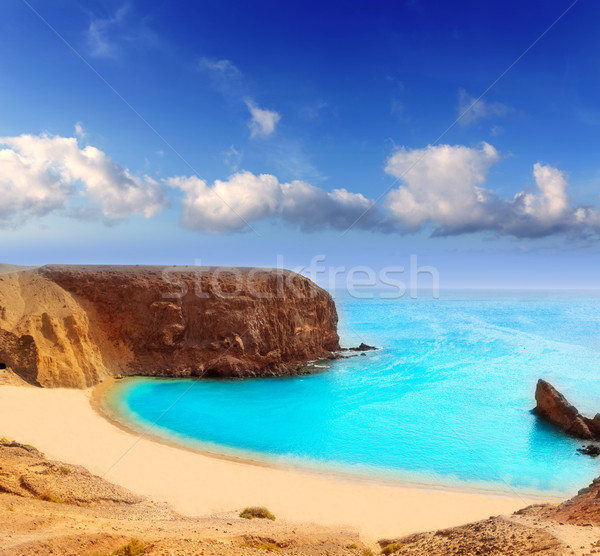 Lanzarote El Papagayo Playa Beach in Canaries Stock photo © lunamarina