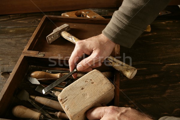 craftman carpenter hand tools artist Stock photo © lunamarina