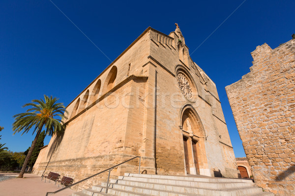 Alcudia Old Town Sant Jaume church in Majorca Stock photo © lunamarina