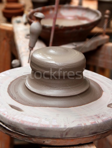 clay pottery stoneware potter wheel ceramics handcrafts Stock photo © lunamarina