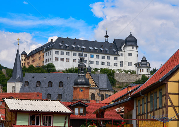 Village montagnes Allemagne ville bleu Voyage [[stock_photo]] © lunamarina