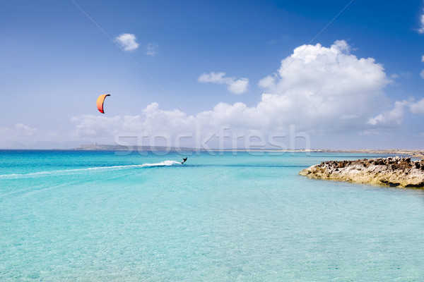 Praia turquesa paraíso tropical mediterrânico água Foto stock © lunamarina