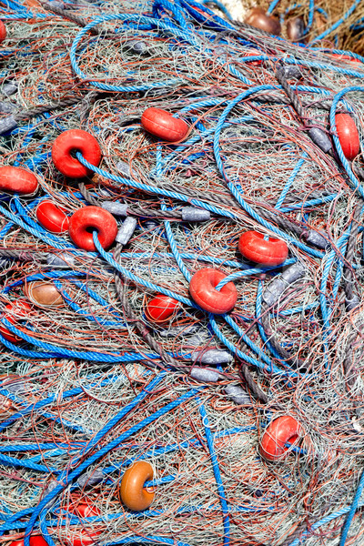 Stock photo: fishing nets and buoys tackle