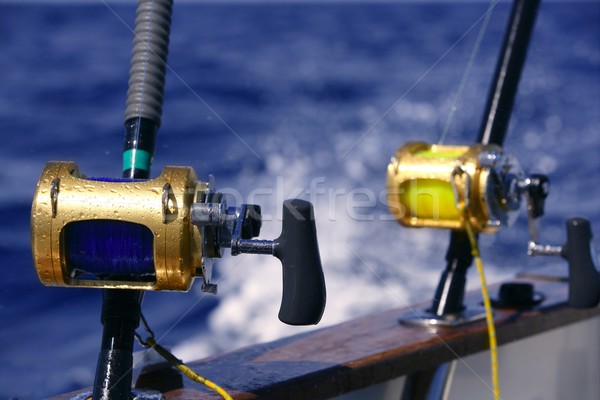 Stock foto: Angler · Boot · groß · Spiel · Fischerei