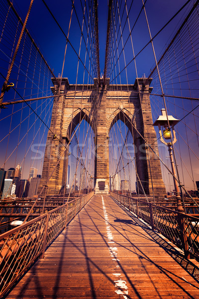 Brooklyn Bridge and Manhattan New York City US Stock photo © lunamarina