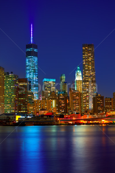 [[stock_photo]]: Manhattan · coucher · du · soleil · Skyline · New · York · ny · USA