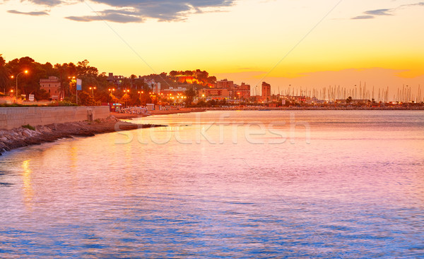 Coucher du soleil Espagne plage soleil nature [[stock_photo]] © lunamarina