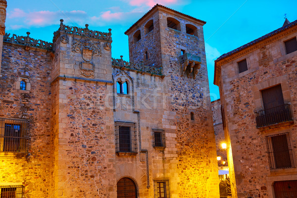 Monumental ville Espagne coucher du soleil bâtiment construction Photo stock © lunamarina