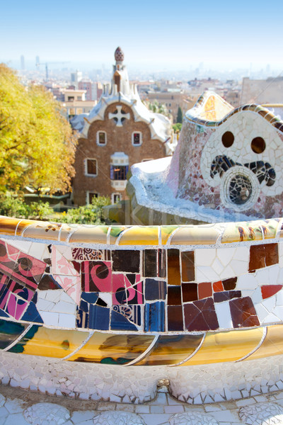 Barcelona Park Guell of Gaudi modernism Stock photo © lunamarina