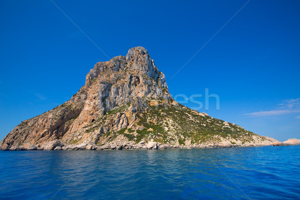 Es Vedra island of Ibiza close view from boat Stock photo © lunamarina