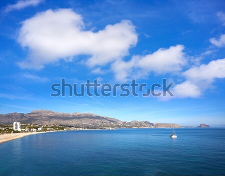 Benidorm skyline Levante beach in blue Mediterranean sea Stock photo © lunamarina