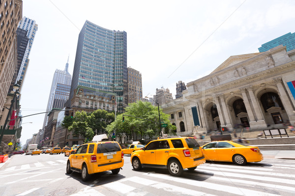 New York Manhattan Public Library Fifth Avenue Stock photo © lunamarina