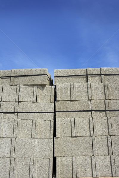 stacked gran construction block piles Stock photo © lunamarina