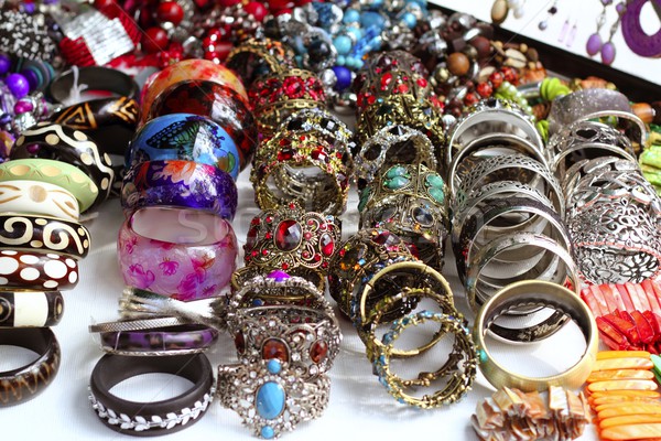 Bracelets jewelry showcase shop bargain Stock photo © lunamarina