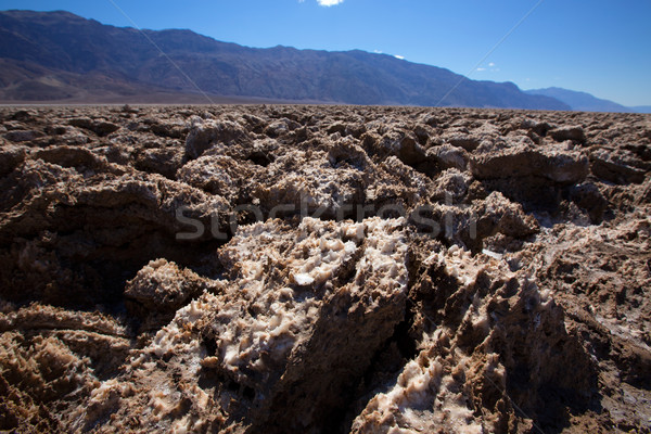 Devils golf course Death Valley salt clay formations Stock photo © lunamarina