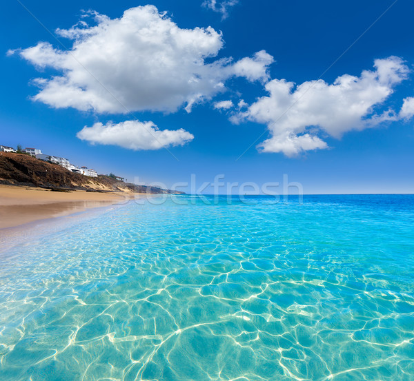 Tengerpart Kanári-szigetek Spanyolország égbolt víz természet Stock fotó © lunamarina