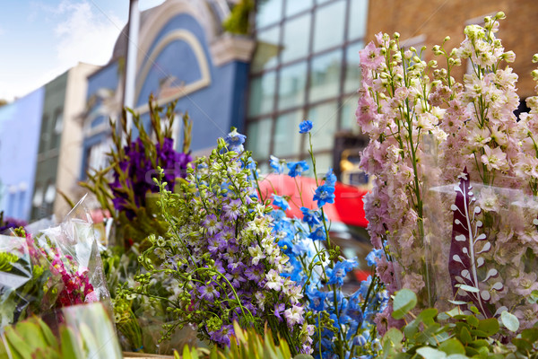 Londra strada mercato fiori città viaggio Foto d'archivio © lunamarina