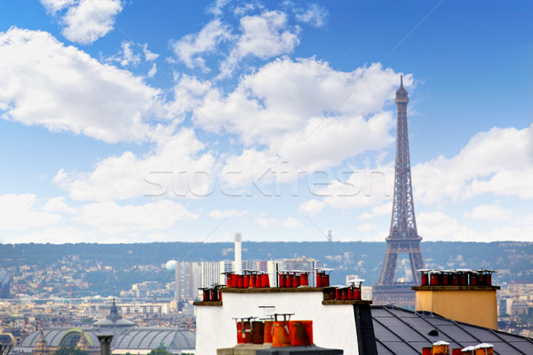 パリ スカイライン モンマルトル フランス 建物 ストックフォト © lunamarina