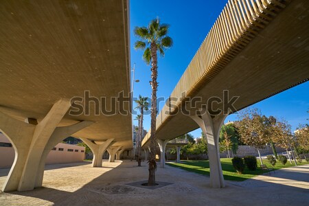 Valencia pod vedere grădini parc Imagine de stoc © lunamarina