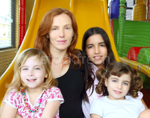 ethnic mixed family mother and daughters Stock photo © lunamarina